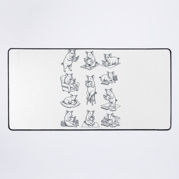 Item preview, Vintage Pig Book Reader Reading Animal Lover designed and sold by dian-rody-crest.
