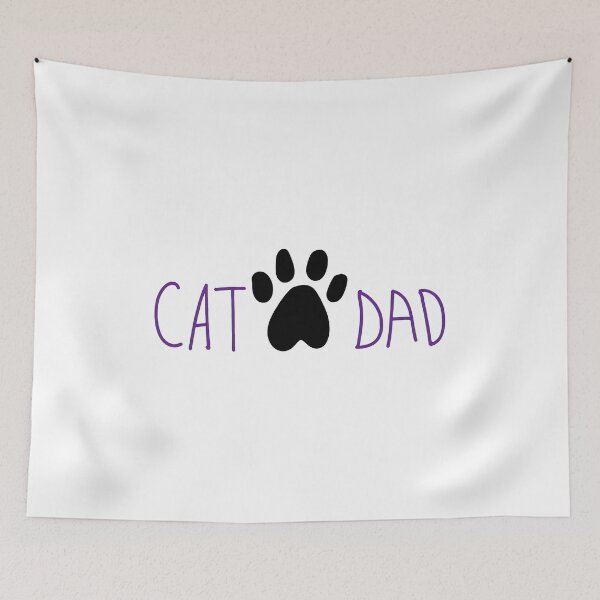Item preview, Cat Dad Paw Print Graphic Purple Hand Drawn designed and sold by OlyvieArt.