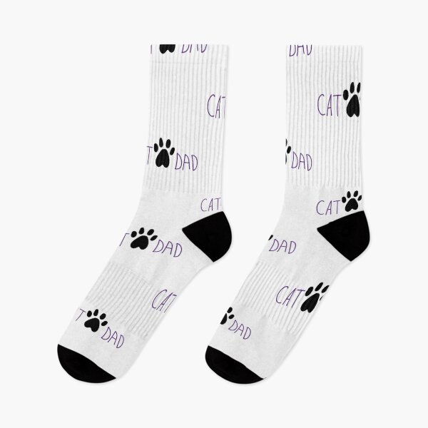 Item preview, Cat Dad Paw Print Graphic Purple Hand Drawn designed and sold by OlyvieArt.