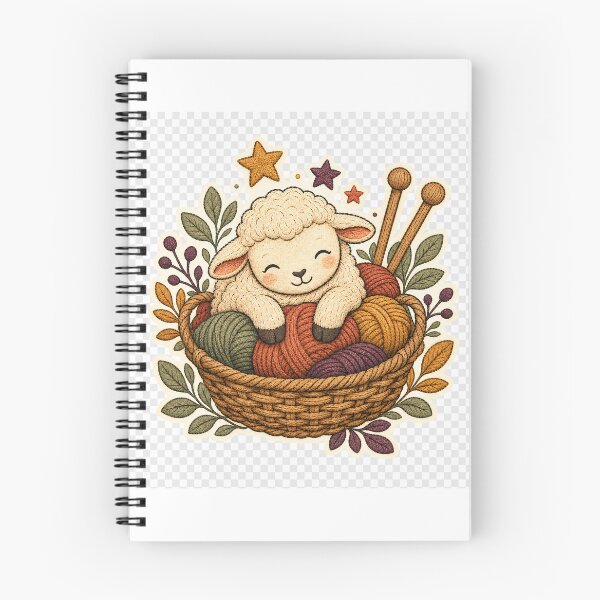 Item preview, Smiling Sheep in a Basket of Colorful Wool designed and sold by Michaeldesigns1.