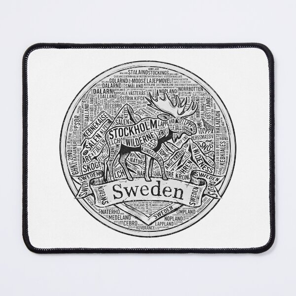 Item preview, Sweden Moose Typography designed and sold by JVFotoArt.