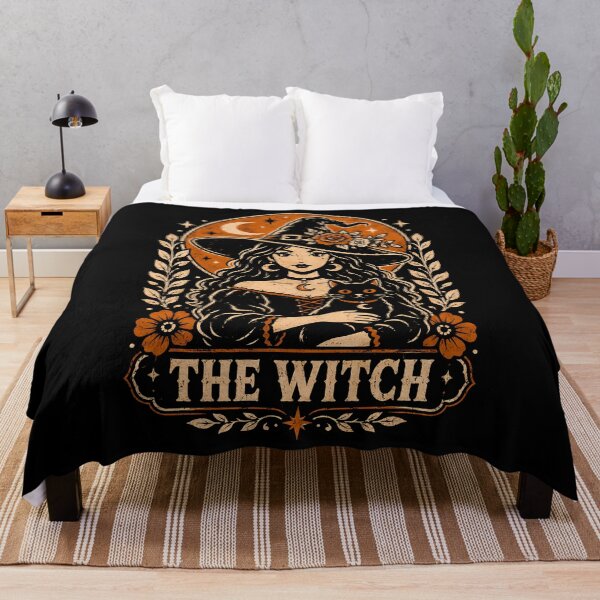 Item preview, Enchanting witch with cat and floral details halloween designed and sold by rafaeltto.