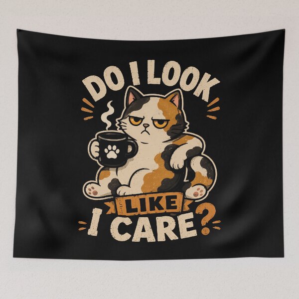 Item preview, Grumpy Cat with Coffee Do I Look Like I Care designed and sold by rafaeltto.