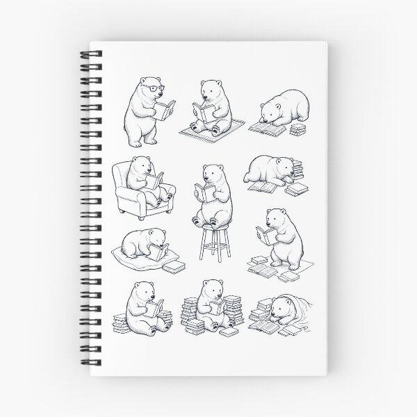 Item preview, Vintage Polar Bear Book Reader Reading Animal Lover designed and sold by dian-rody-crest.