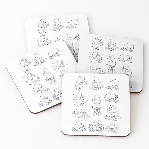 Item preview, Vintage Polar Bear Book Reader Reading Animal Lover designed and sold by dian-rody-crest.