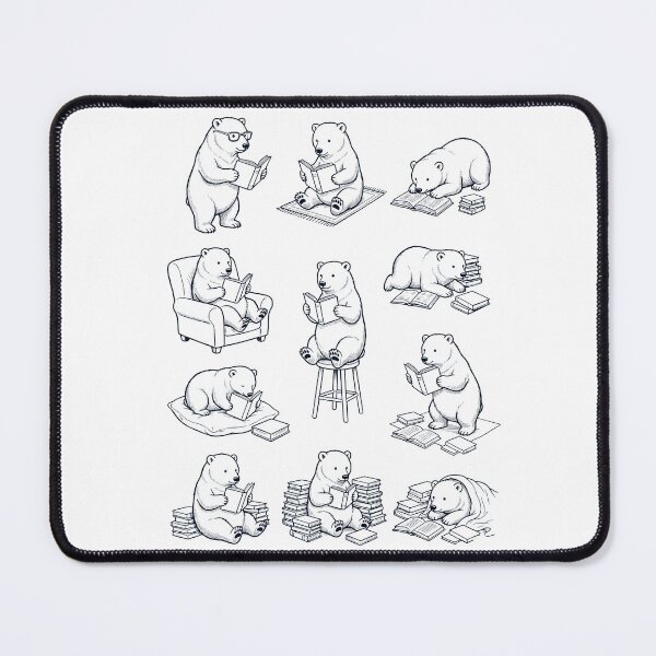 Item preview, Vintage Polar Bear Book Reader Reading Animal Lover designed and sold by dian-rody-crest.