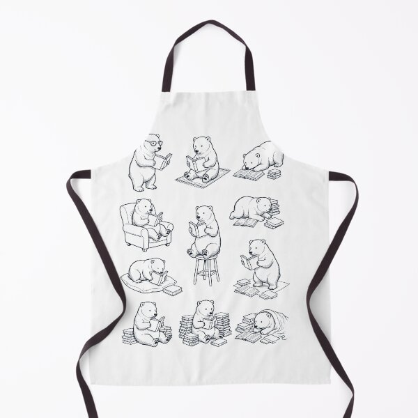 Item preview, Vintage Polar Bear Book Reader Reading Animal Lover designed and sold by dian-rody-crest.