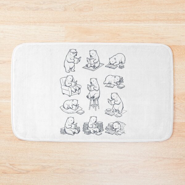 Item preview, Vintage Polar Bear Book Reader Reading Animal Lover designed and sold by dian-rody-crest.