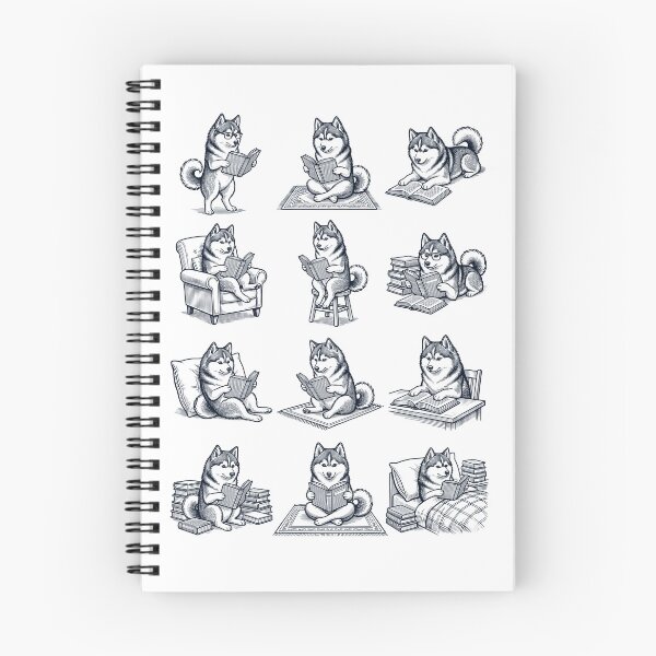 Item preview, Vintage Pomsky Book Reader Reading Dog Lover designed and sold by dian-rody-crest.
