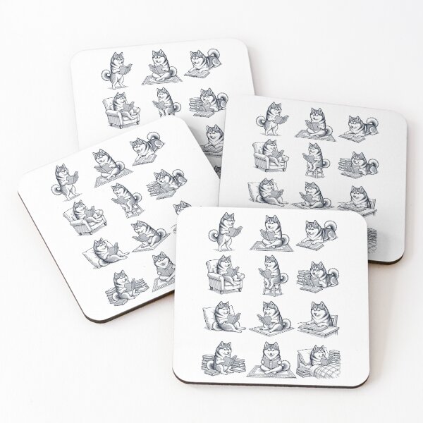 Item preview, Vintage Pomsky Book Reader Reading Dog Lover designed and sold by dian-rody-crest.