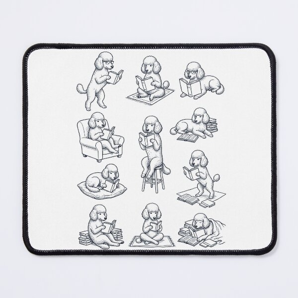 Item preview, Vintage Poodle Book Reader Reading Dog Lover designed and sold by dian-rody-crest.