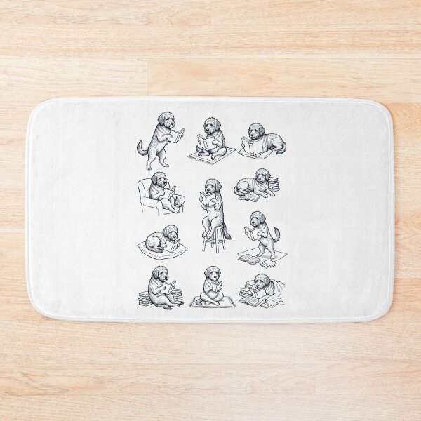 Item preview, Vintage Portuguese Water Dog Book Reader Reading Dog Lover designed and sold by dian-rody-crest.