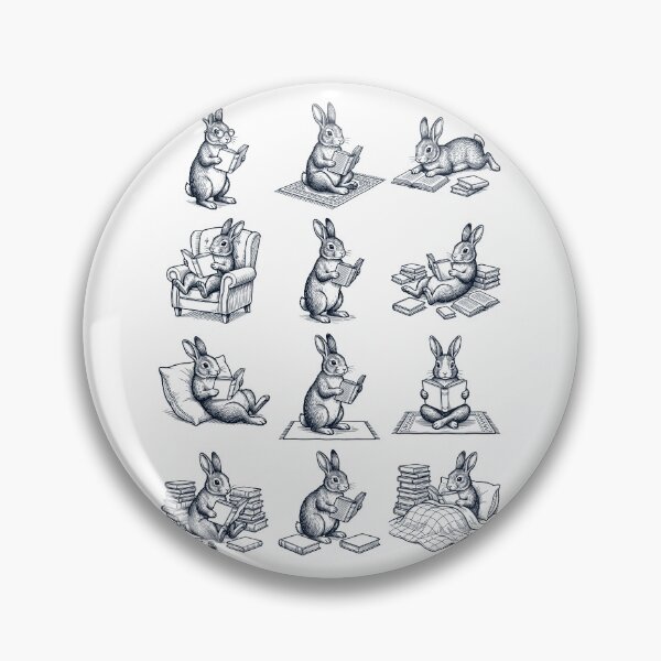 Item preview, Vintage Rabbit Book Reader Reading Animal Lover designed and sold by dian-rody-crest.