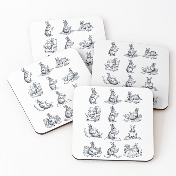 Item preview, Vintage Rabbit Book Reader Reading Animal Lover designed and sold by dian-rody-crest.