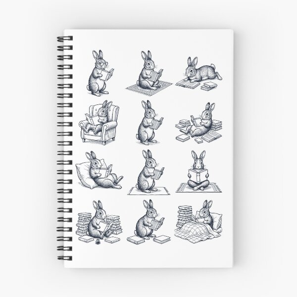 Item preview, Vintage Rabbit Book Reader Reading Animal Lover designed and sold by dian-rody-crest.