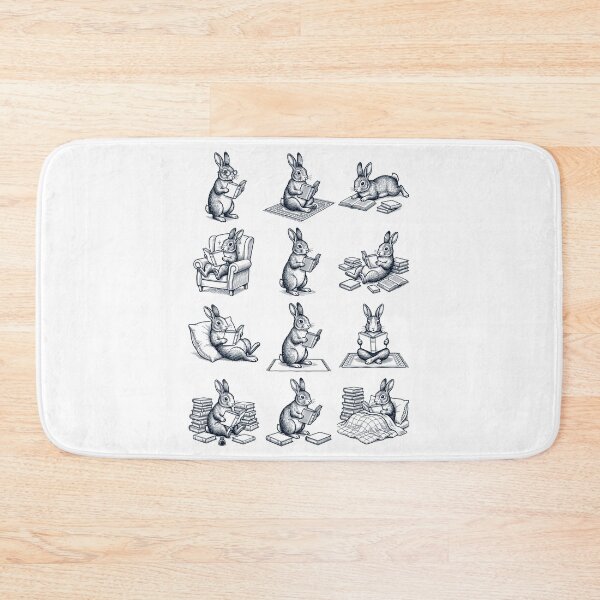 Item preview, Vintage Rabbit Book Reader Reading Animal Lover designed and sold by dian-rody-crest.