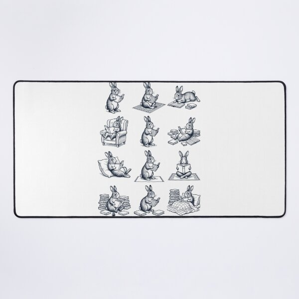Item preview, Vintage Rabbit Book Reader Reading Animal Lover designed and sold by dian-rody-crest.