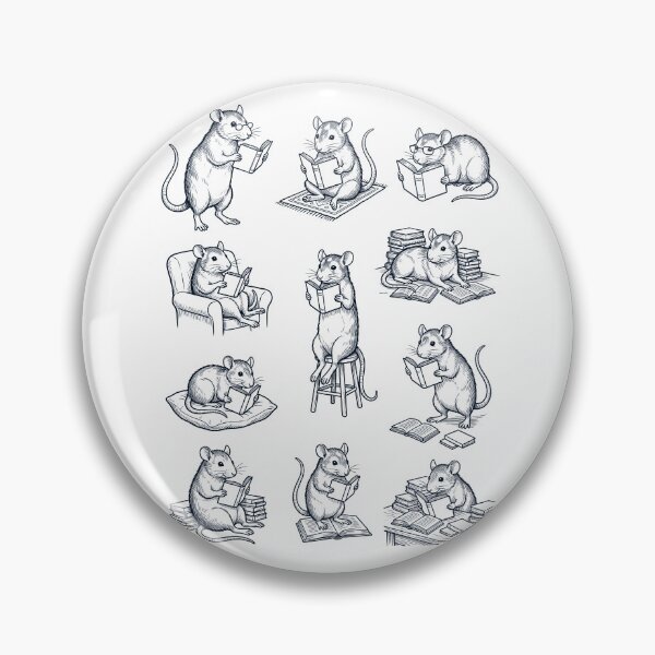 Item preview, Vintage Rat Book Reader Reading Animal Lover designed and sold by dian-rody-crest.