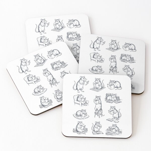 Item preview, Vintage Rat Book Reader Reading Animal Lover designed and sold by dian-rody-crest.