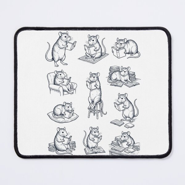 Item preview, Vintage Rat Book Reader Reading Animal Lover designed and sold by dian-rody-crest.