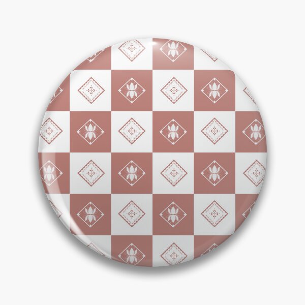 Item preview, Terracotta Lotus Checkerboard Pattern designed and sold by Little Dora Art.
