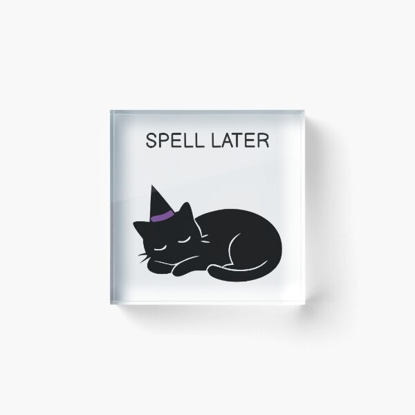Item preview, Spell Later Funny Halloween Black Cat  designed and sold by FUEGO & NOX.