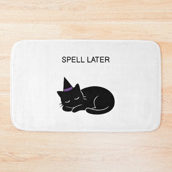 Item preview, Spell Later Funny Halloween Black Cat  designed and sold by FUEGO & NOX.