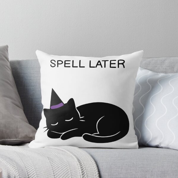 Item preview, Spell Later Funny Halloween Black Cat  designed and sold by FUEGO & NOX.