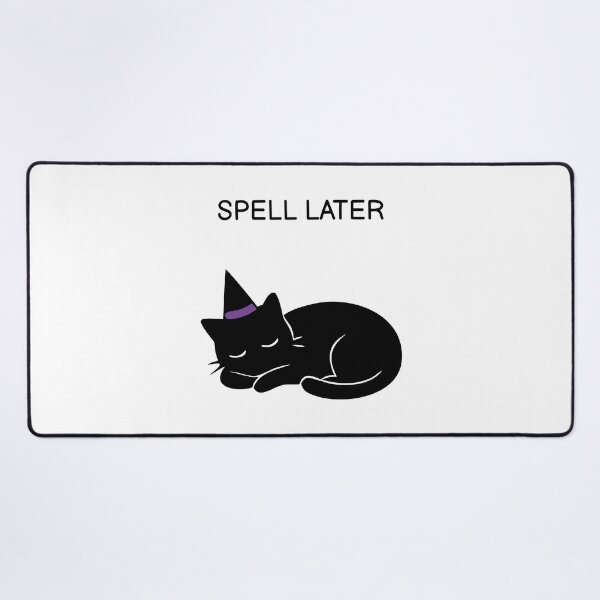 Item preview, Spell Later Funny Halloween Black Cat  designed and sold by FUEGO & NOX.