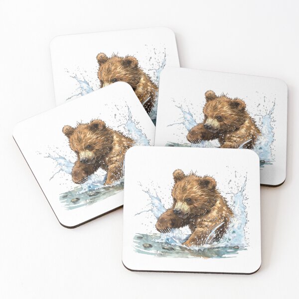 Item preview, Bear Cub | Cute Woodland Animal Watercolor Art designed and sold by Mandayartstudio.