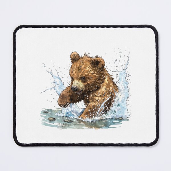 Item preview, Bear Cub | Cute Woodland Animal Watercolor Art designed and sold by Mandayartstudio.