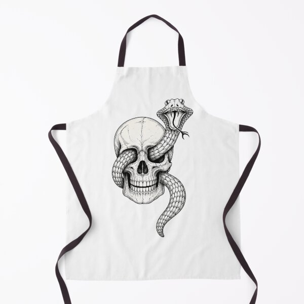 Item preview, Skull and Snake Tattoo Style Gothic Illustration designed and sold by srinig.