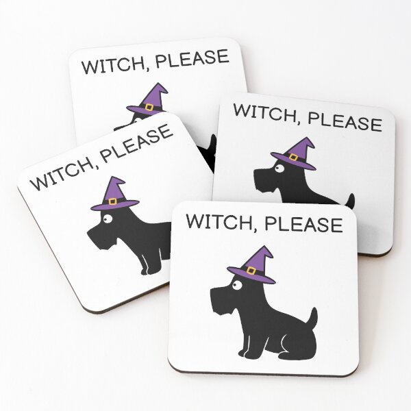 Item preview, Witch, Please funny scottie dog halloween designed and sold by FUEGO & NOX.