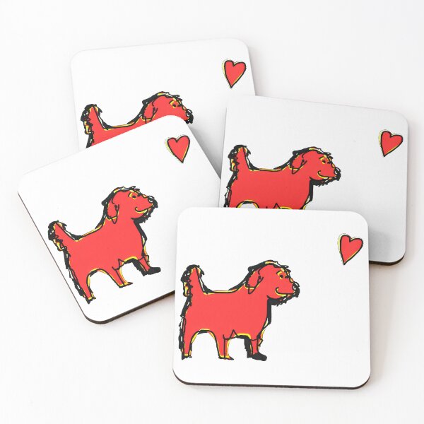 Item preview, Red Dog and Heart Love Art designed and sold by OlyvieArt.