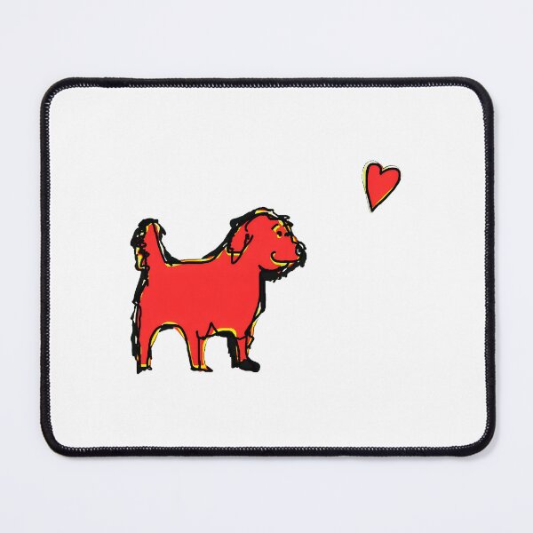 Item preview, Red Dog and Heart Love Art designed and sold by OlyvieArt.