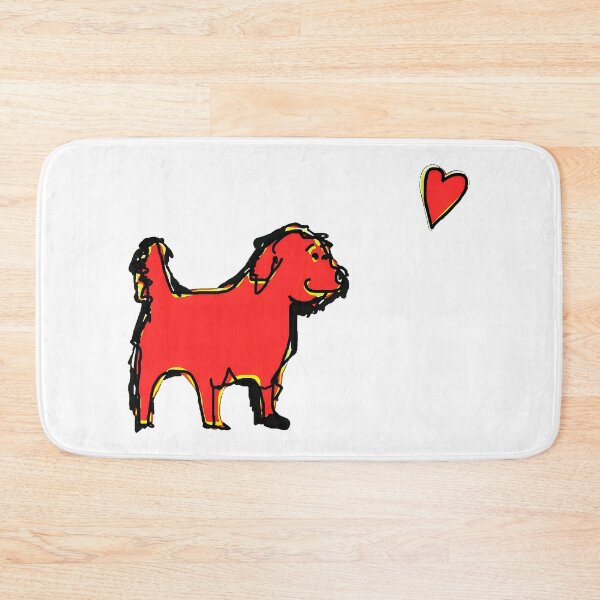 Item preview, Red Dog and Heart Love Art designed and sold by OlyvieArt.