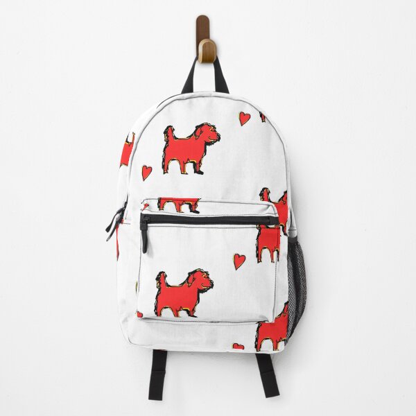 Item preview, Red Dog and Heart Love Art designed and sold by OlyvieArt.