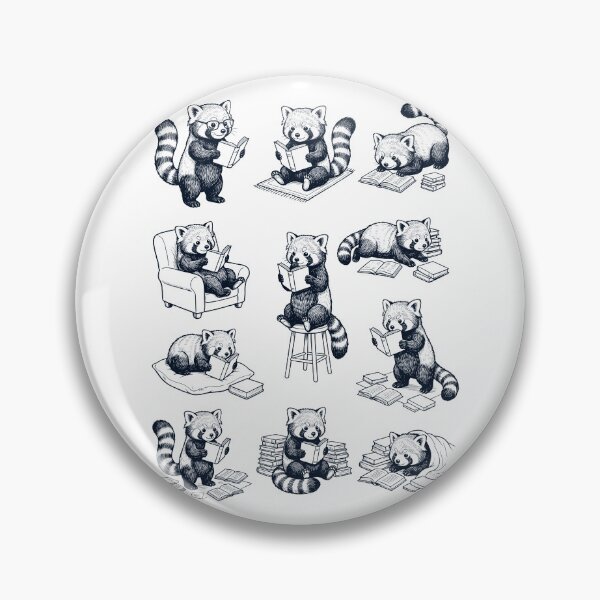 Item preview, Vintage Red Panda Book Reader Reading Animal Lover designed and sold by dian-rody-crest.