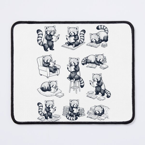 Item preview, Vintage Red Panda Book Reader Reading Animal Lover designed and sold by dian-rody-crest.