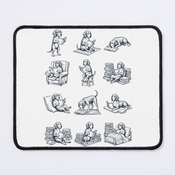 Item preview, Vintage Redbone Coonhound Book Reader Reading Dog Lover designed and sold by dian-rody-crest.