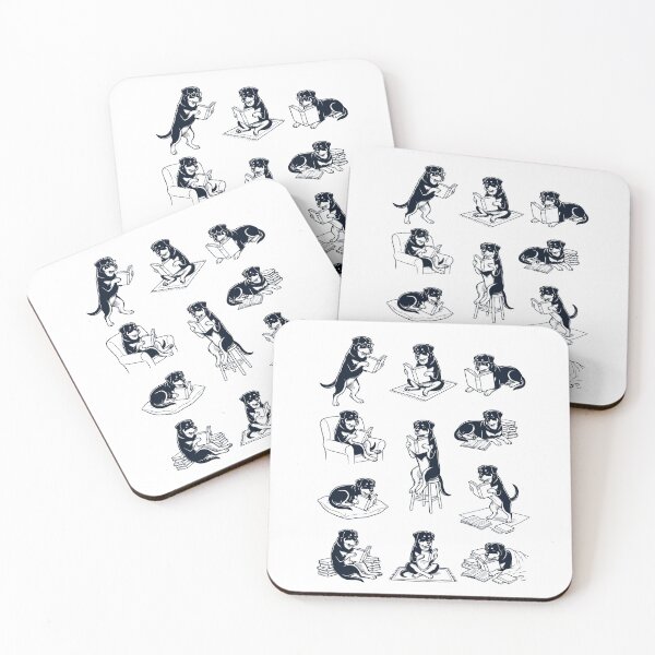 Item preview, Vintage Rottweiler Book Reader Reading Dog Lover designed and sold by dian-rody-crest.
