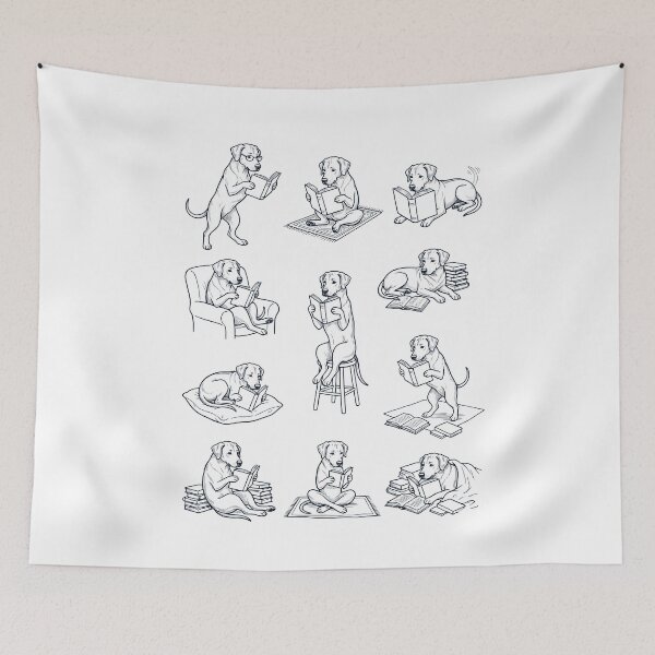 Item preview, Vintage Rhodesian Ridgeback Book Reader Reading Dog Lover designed and sold by dian-rody-crest.