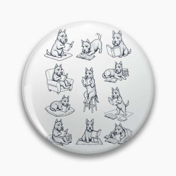 Artikelvorschau, Vintage Scottish Terrier Buchleser Lesender Hundeliebhaber entworfen und verkauft von dian-rody-crest.