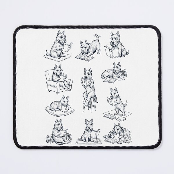 Item preview, Vintage Scottish Terrier Book Reader Reading Dog Lover designed and sold by dian-rody-crest.