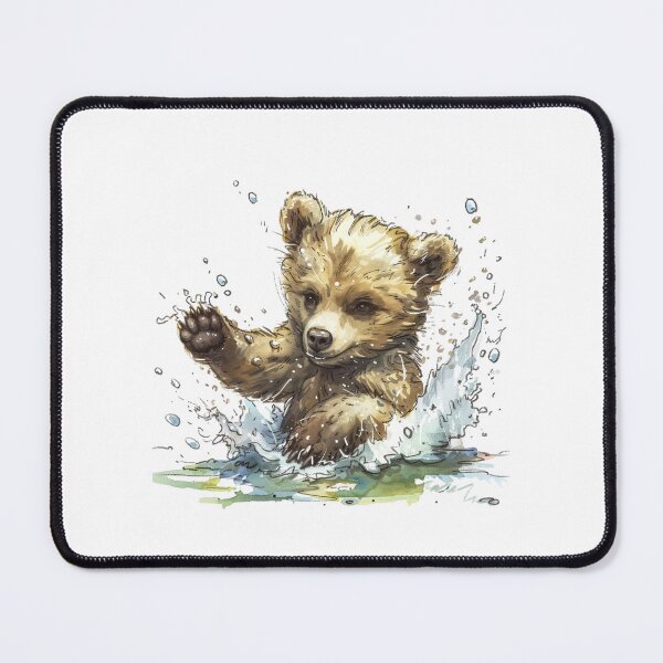 Item preview, Bear Cub | Cute Woodland Animal Watercolor Art designed and sold by Mandayartstudio.