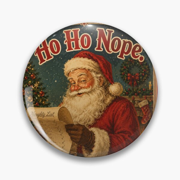 Item preview, Santa Claus Ho Ho Nope Funny Christmas Vintage Wall Art | Sarcastic Santa Christmas Decor | Retro Holiday Printable designed and sold by mayatA-rt.