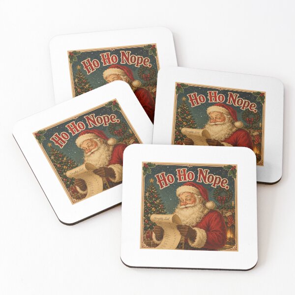 Item preview, Santa Claus Ho Ho Nope Funny Christmas Vintage Wall Art | Sarcastic Santa Christmas Decor | Retro Holiday Printable designed and sold by mayatA-rt.