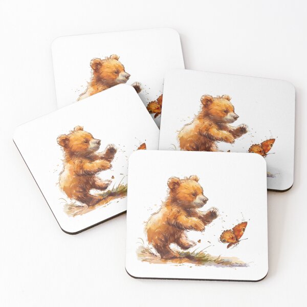 Item preview, Bear Cub | Cute Woodland Animal Watercolor Art designed and sold by Mandayartstudio.
