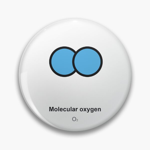 Item preview, O2 Molecular Oxygen Chemical Formula - Minimalist Science Molecule Art designed and sold by Molecularmerch.