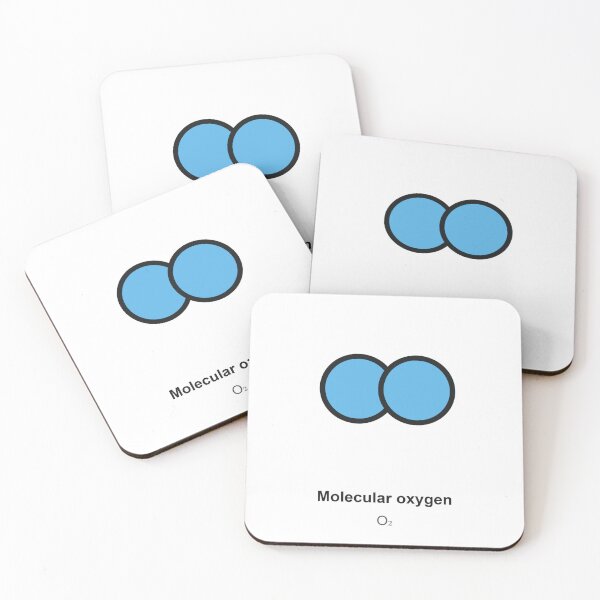 Item preview, O2 Molecular Oxygen Chemical Formula - Minimalist Science Molecule Art designed and sold by Molecularmerch.